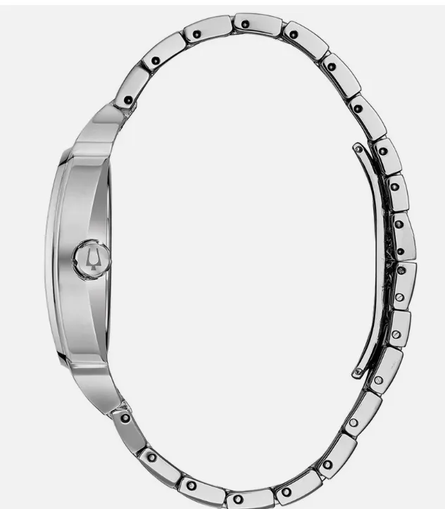 Bulova Men's Quartz Swarovski Crystal Accents Silver-Tone 40mm Watch 96B296