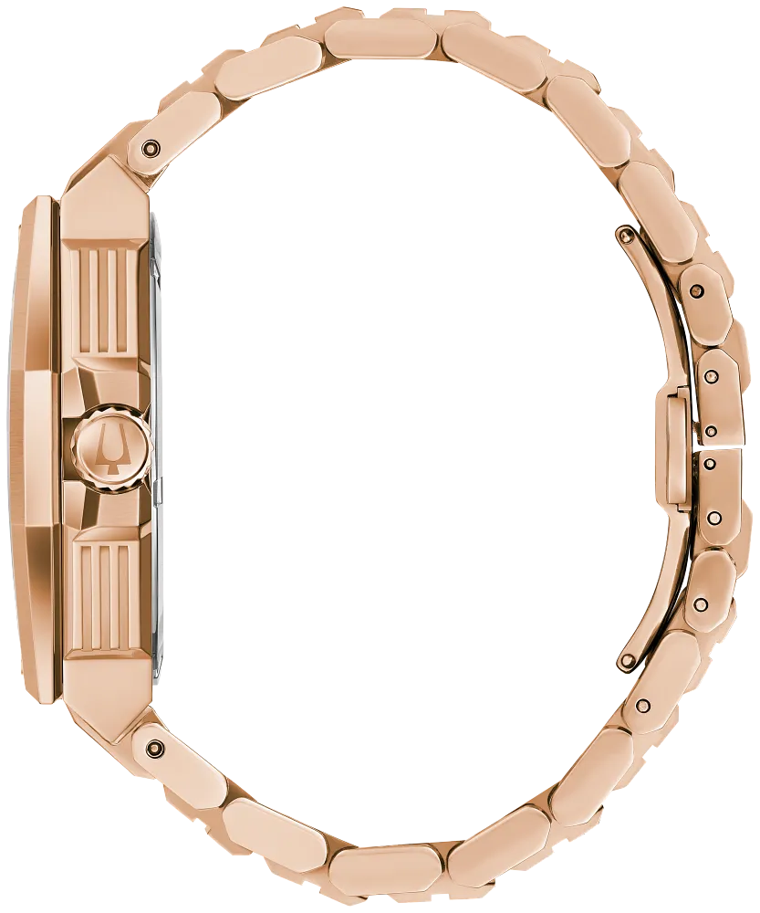 Bulova Precisionist Series X Rose Gold Tone Watch 97D129