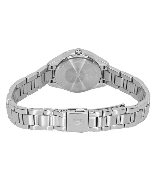 Bulova Sutton Stainless Steel Diamond Accents Pink Dial Quartz 96P249 Women's Watch