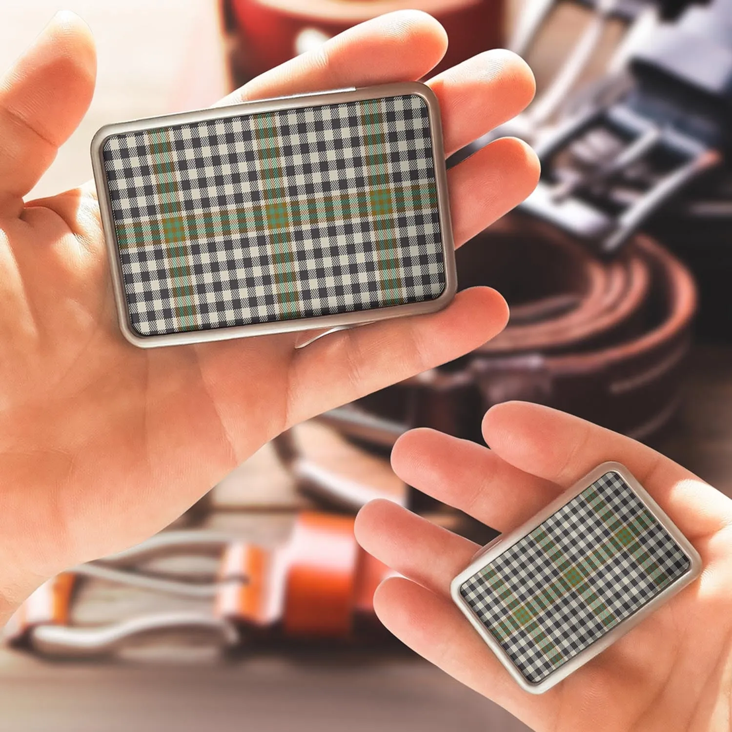 Burns Check Tartan Belt Buckles
