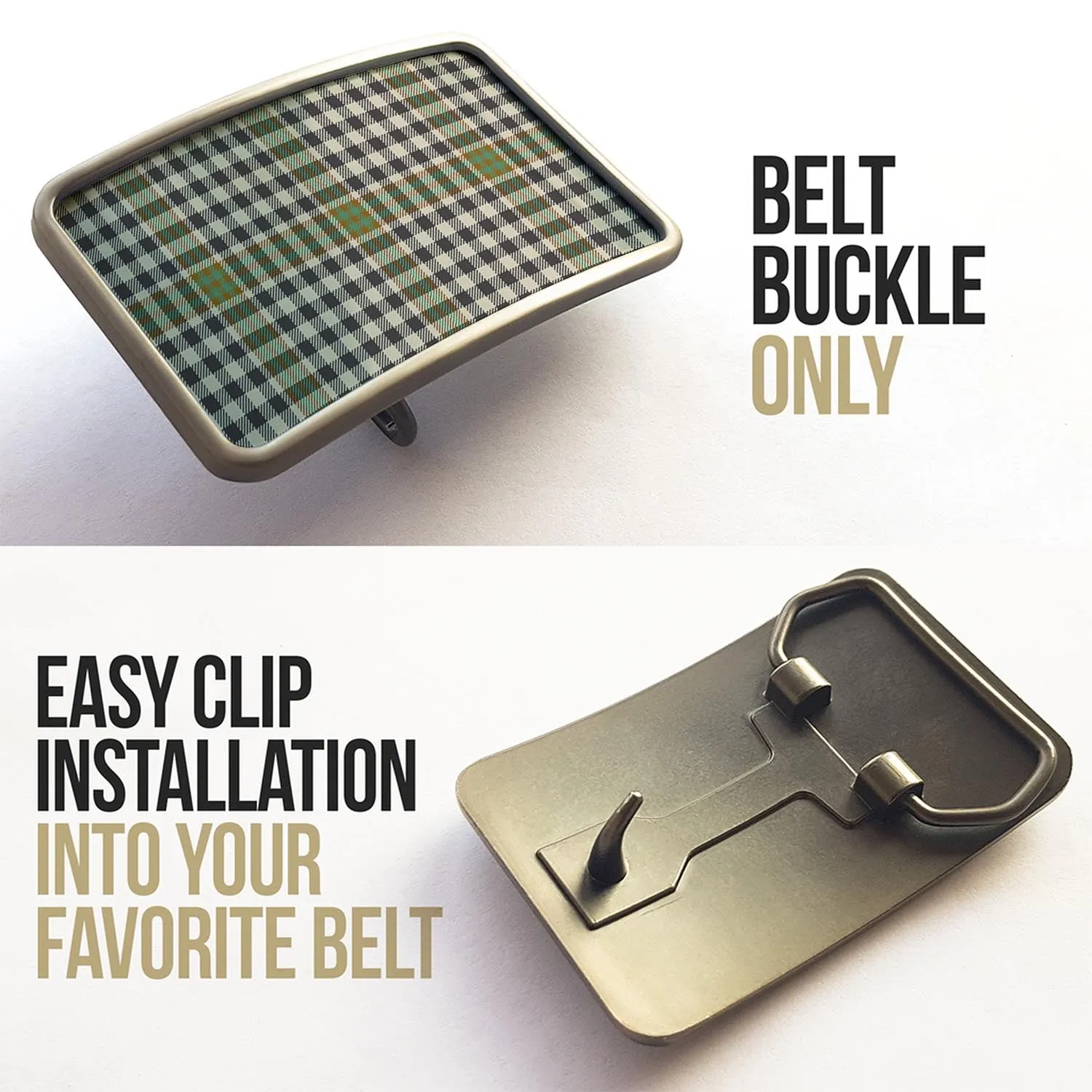 Burns Check Tartan Belt Buckles