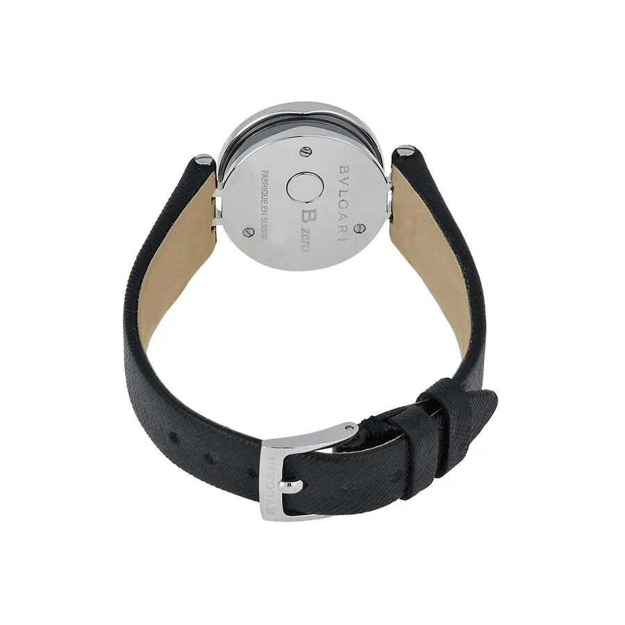 Bvlgari B Zero 1 Black Dial Black Leather Ladies Watch BZ23BSCL