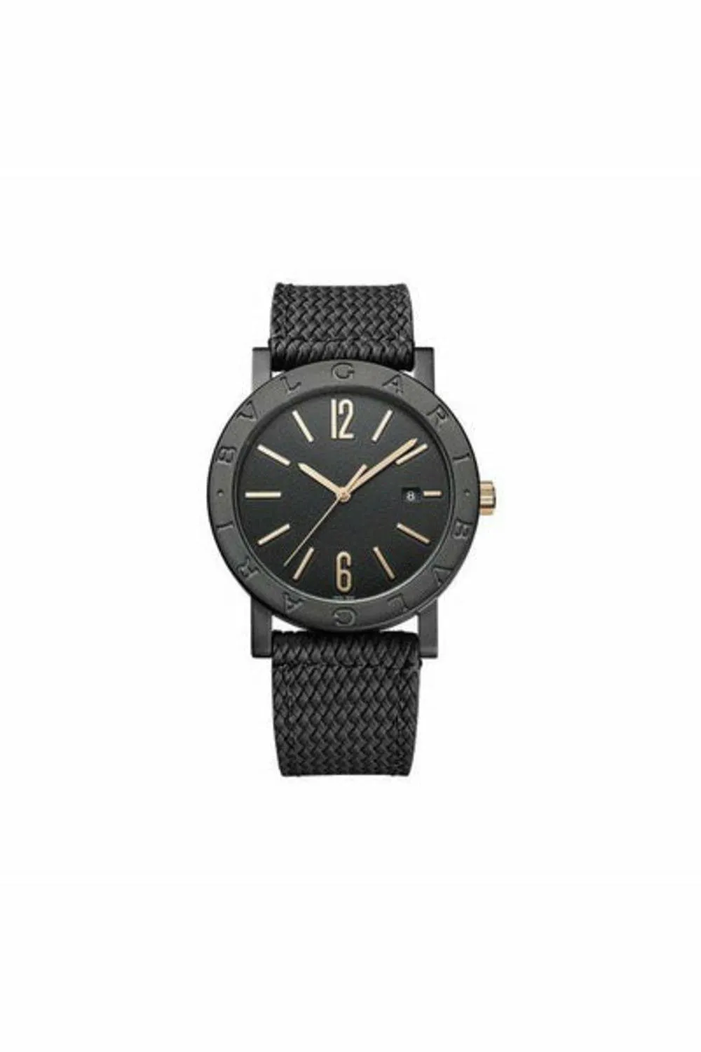 bvlgari solotempo 41mm stainless steel treated with black diamond like carbon men's watch ref. 102929 bb41bbsld/mb