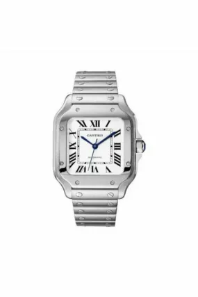 cartier santos de cartier stainless steel 35mm men's watch