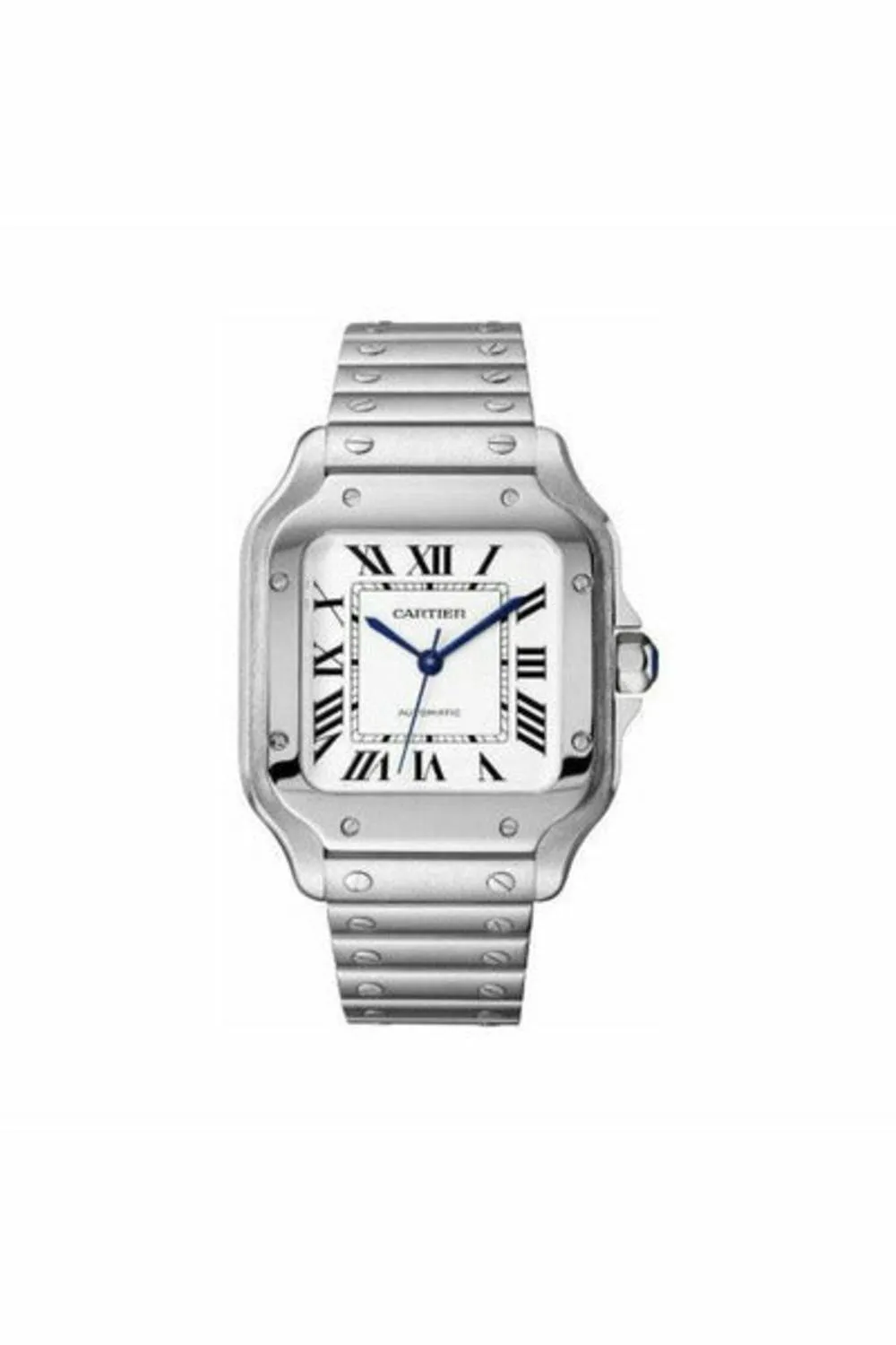 cartier santos de cartier stainless steel 35mm men's watch