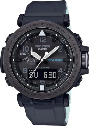 Casio Men's 'PRO TREK' Solar Powered Silicone Watch, Color:Black (Model: PRG-650Y-1CR)