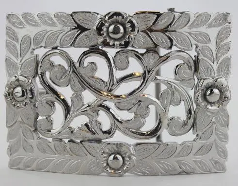Charro 4 Flower Design Buckle