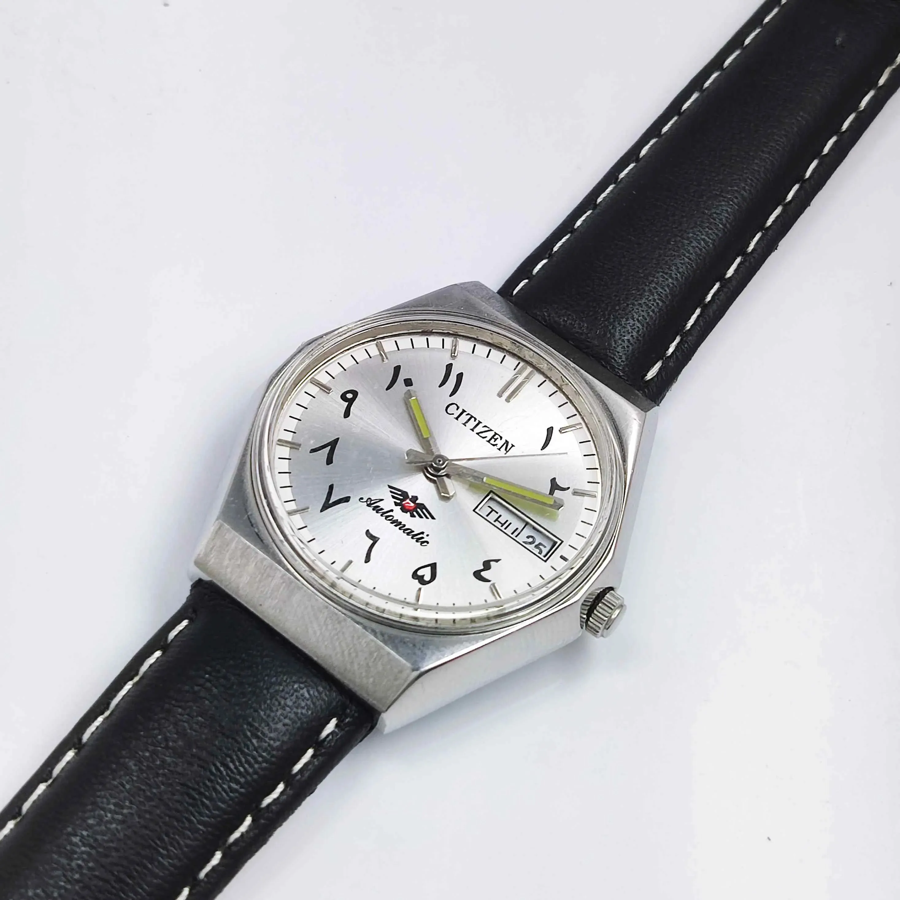 Citizen Automatic 8200A Silver Dial 21 Jewels Day Date Men's Mechanical Watch