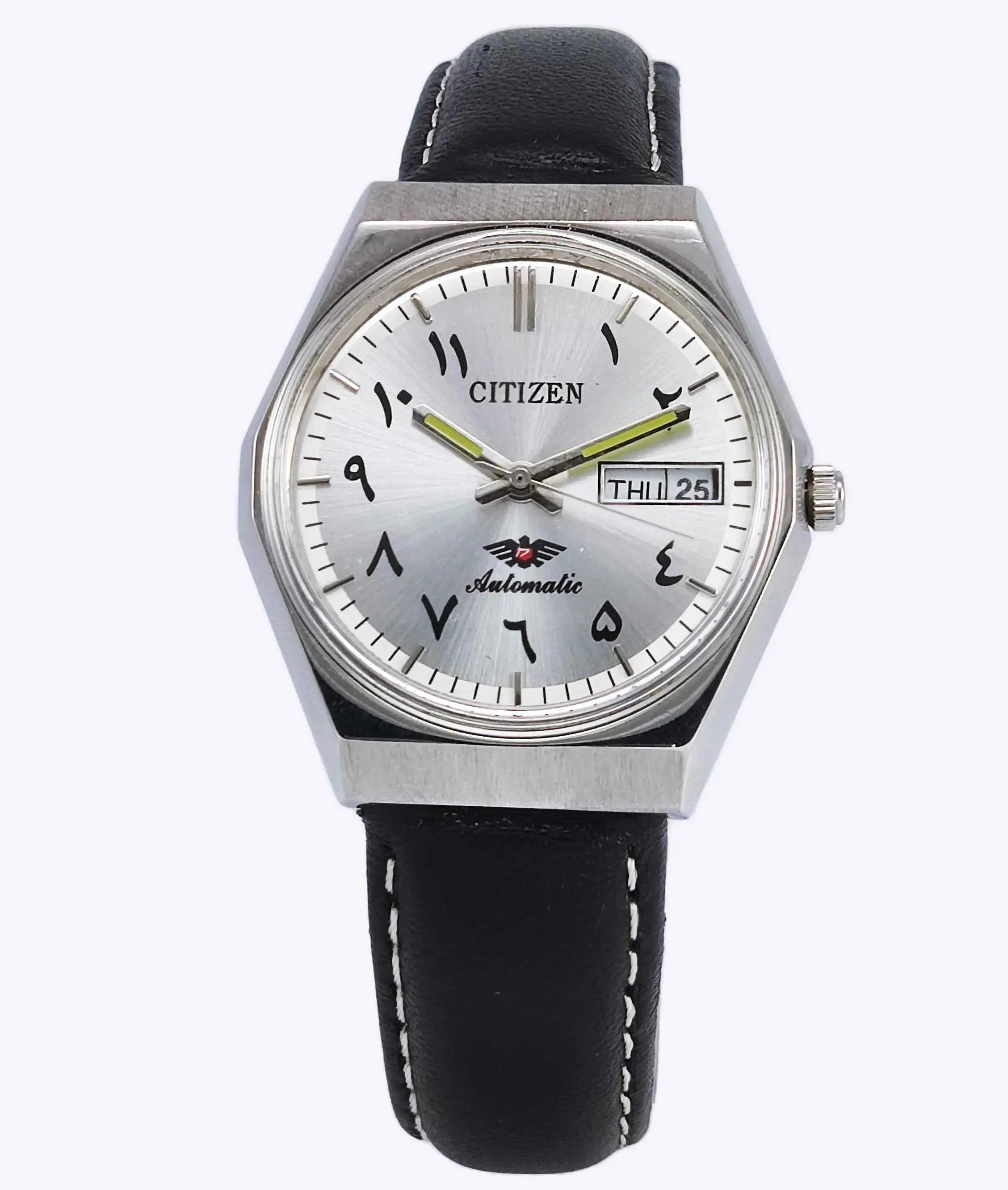 Citizen Automatic 8200A Silver Dial 21 Jewels Day Date Men's Mechanical Watch