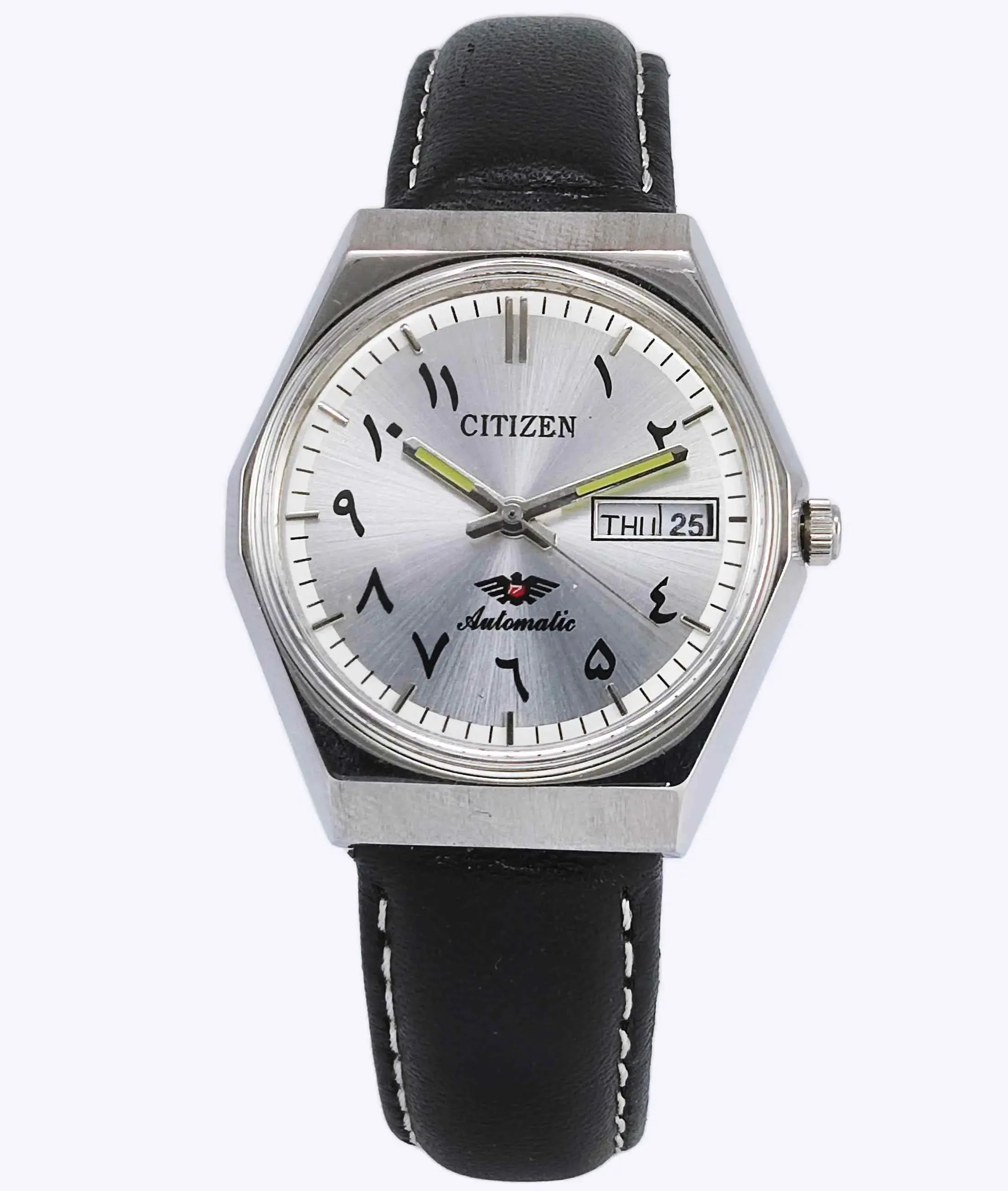 Citizen Automatic 8200A Silver Dial 21 Jewels Day Date Men's Mechanical Watch