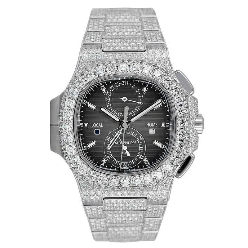 Custom Diamond Set Patek Philippe Nautilus 5990/1A-001 Watch