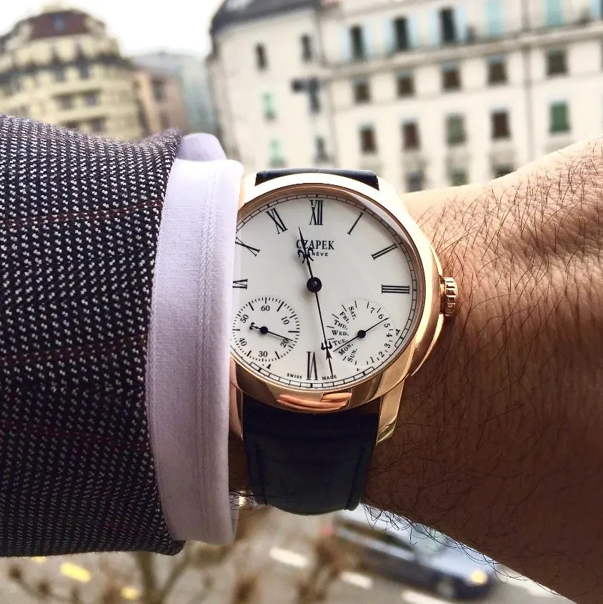 Czapek Watch Quai des Bergues Guilloche Ricochet Gold No.33S Limited Edition