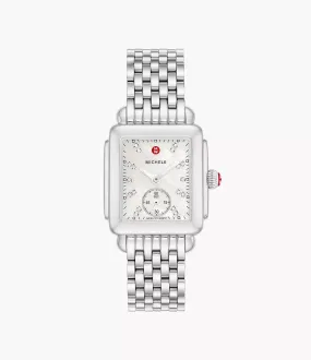 Deco Mid Stainless Diamond Dial Watch