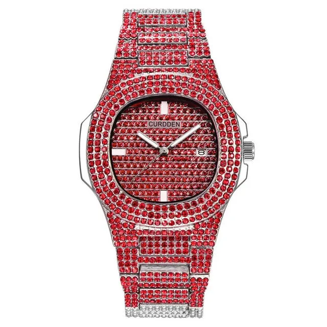 Diamond Rose Gold Stainless Steel Quartz Wrist Watches Women