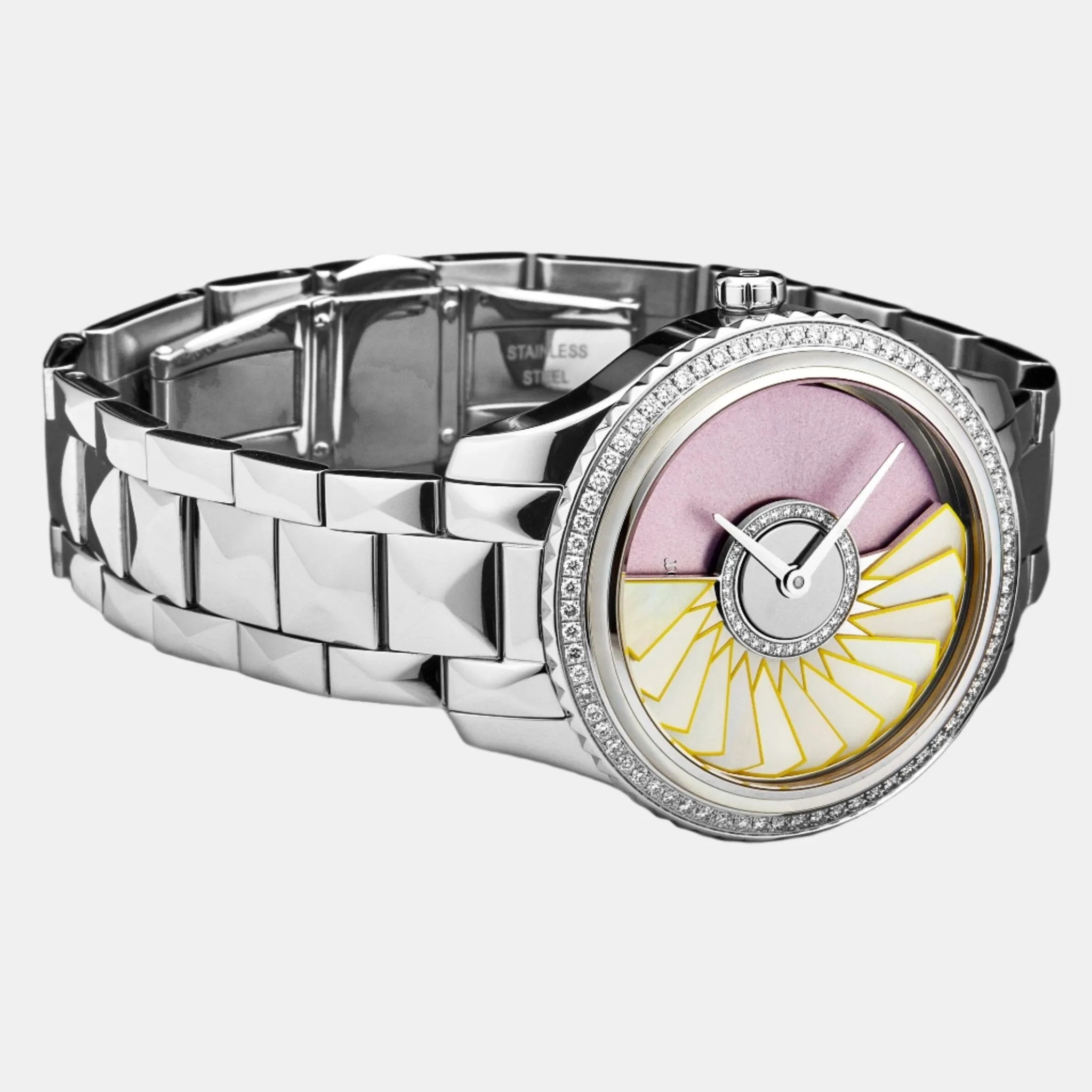 Dior Grand Bal Plisse Soleil Diamond Stainless Steel 36mm Ladies Automatic Watch CD153B10M001