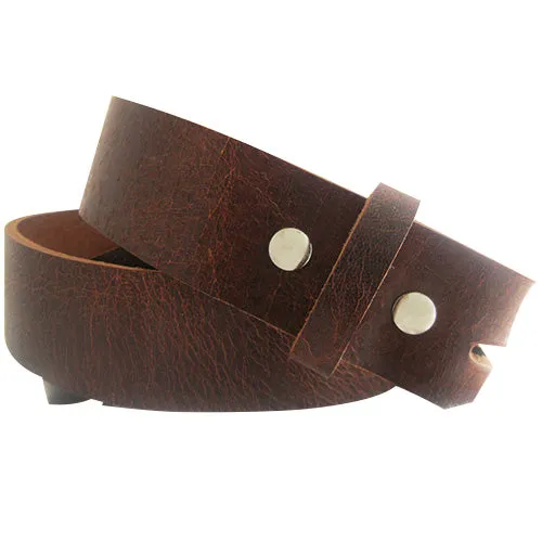 Distressed Brown- Genuine Leather Interchangeable Belt Strap. STRAP ONLY!