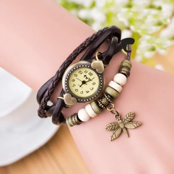 Dragonfly Decorate Multilayer Watch