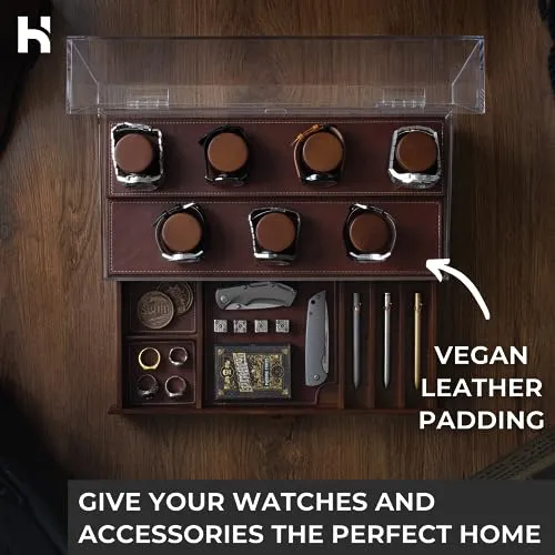 Elevate Your Watch the Collector Pro Premium Watch Display Case for 7 Watches