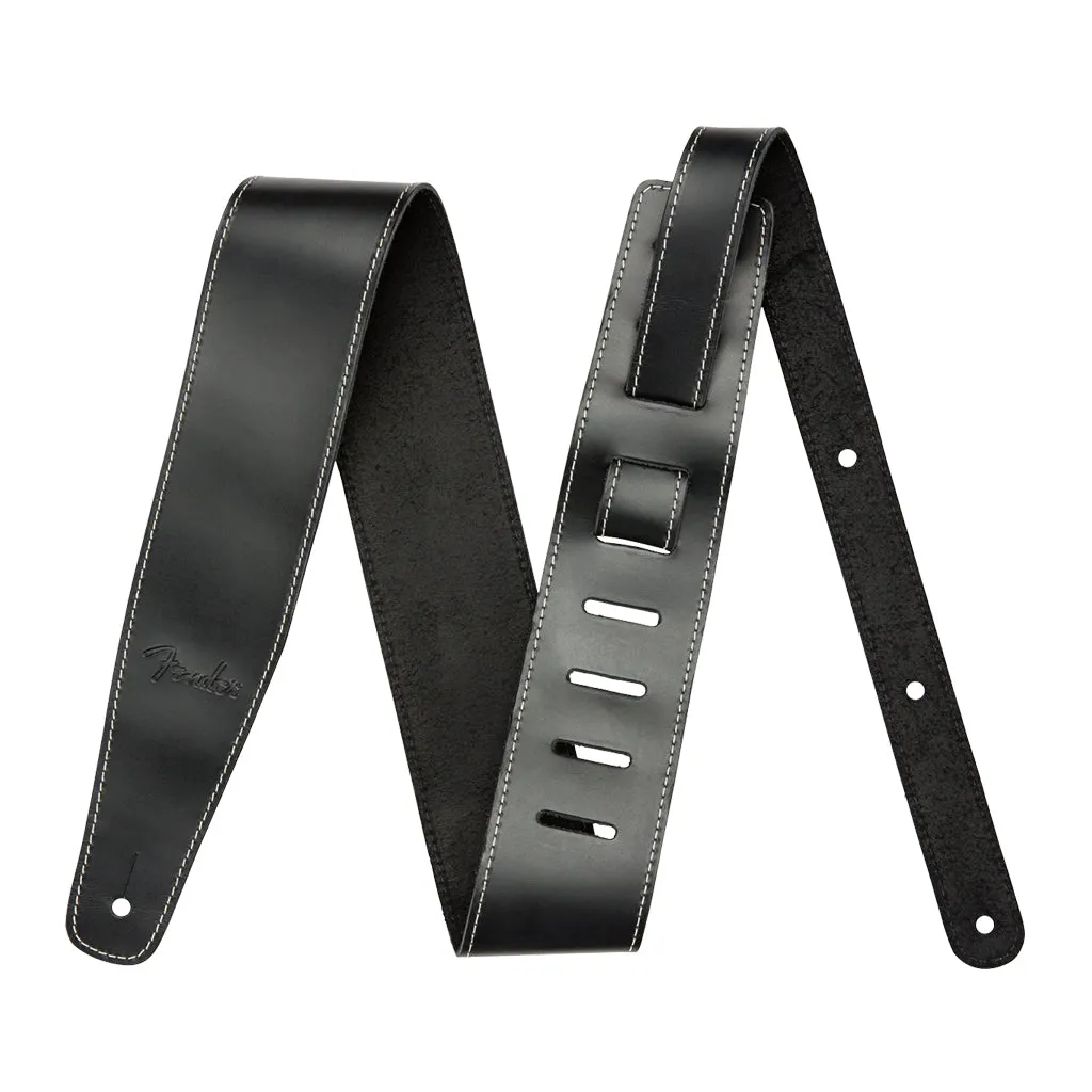 Fender Broken In Leather Strap in Black