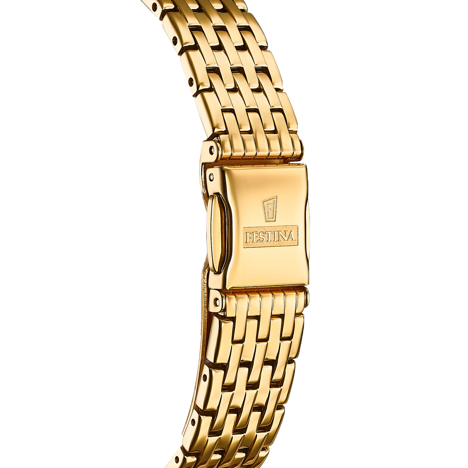 Festina Swiss Quartz Date 50M WR Stainless Steel/Yellow Gold Plate Case & Bracelet