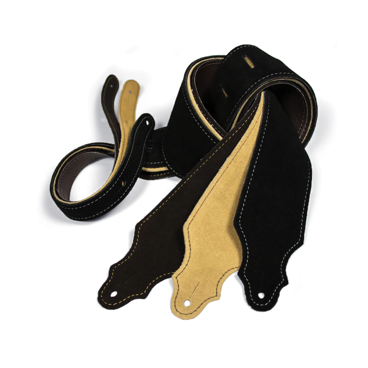 Franklin 3 Inch Black Purist Suede Strap with Buck Backing