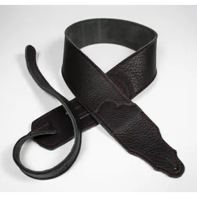 Franklin Original 2.5 Inch Black Glove Leather with Red Stitching