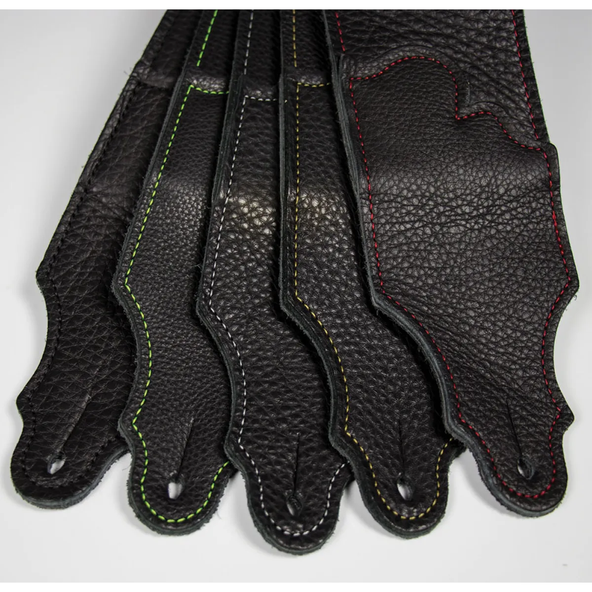 Franklin Original 2.5 Inch Black Glove Leather with Red Stitching