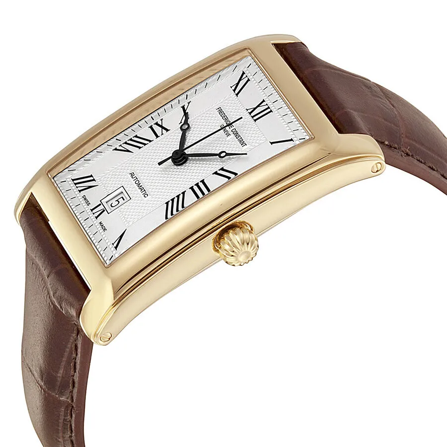 Frederique Constant Carree Automatic Silver Dial Leather Strap Men's Watch 303MC4C25