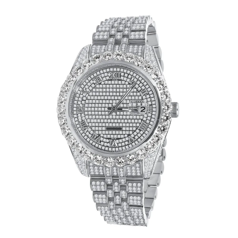 Full Bustdown Jubilee Iced Out Watch 4 Colors