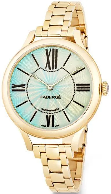 FWatch Flirt 18ct Yellow Gold Turquoise Enamel Dial