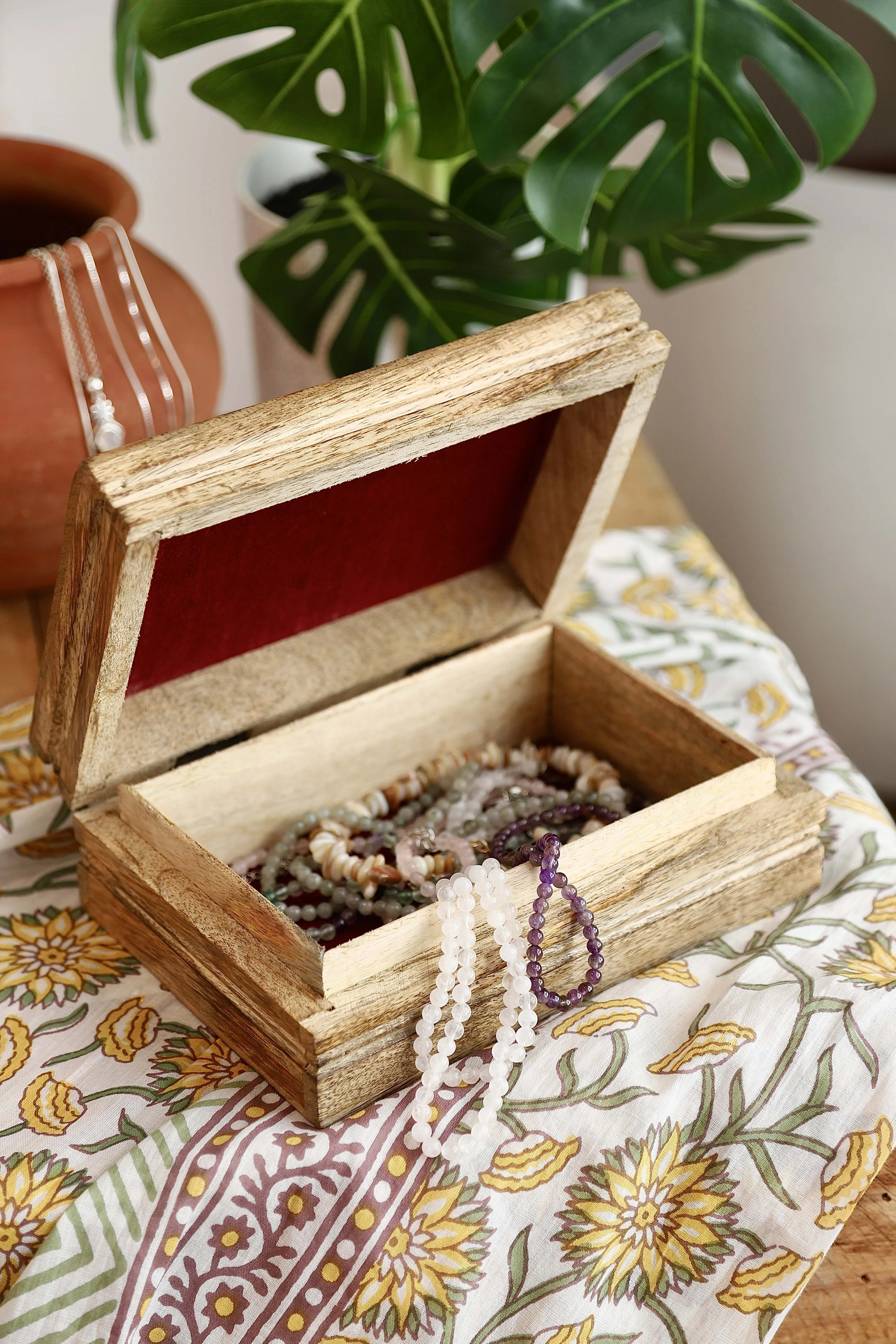 Golden Engraved Wooden Box