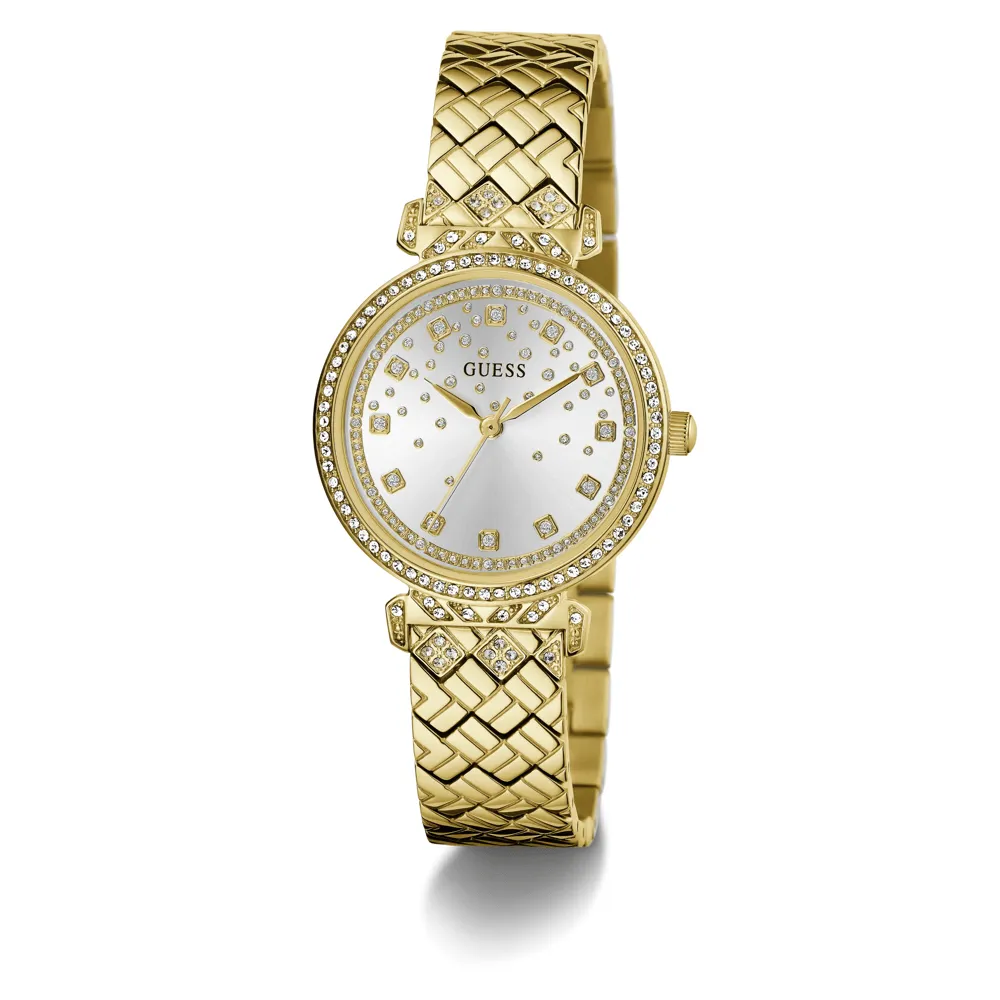 Guess Bejeweled Enchantment Bejeweled Gold-Tone Analogue Women's Watch GW0763L2