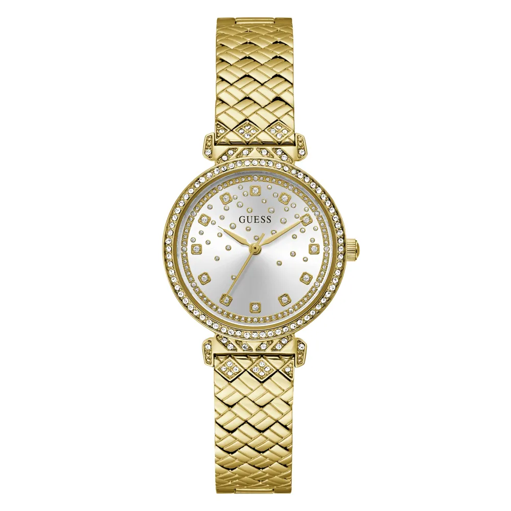 Guess Bejeweled Enchantment Bejeweled Gold-Tone Analogue Women's Watch GW0763L2