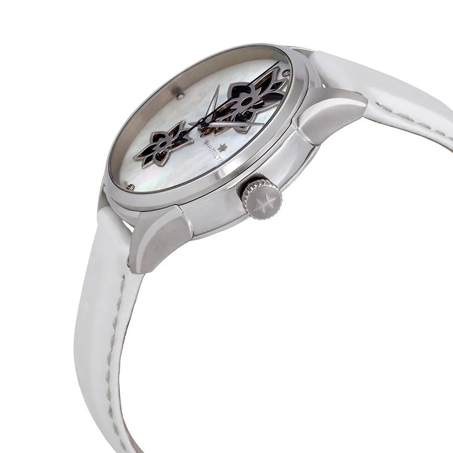 Hamilton Jazzmaster Open Heart Mother of Pearl Dial Ladies Watch H32115892