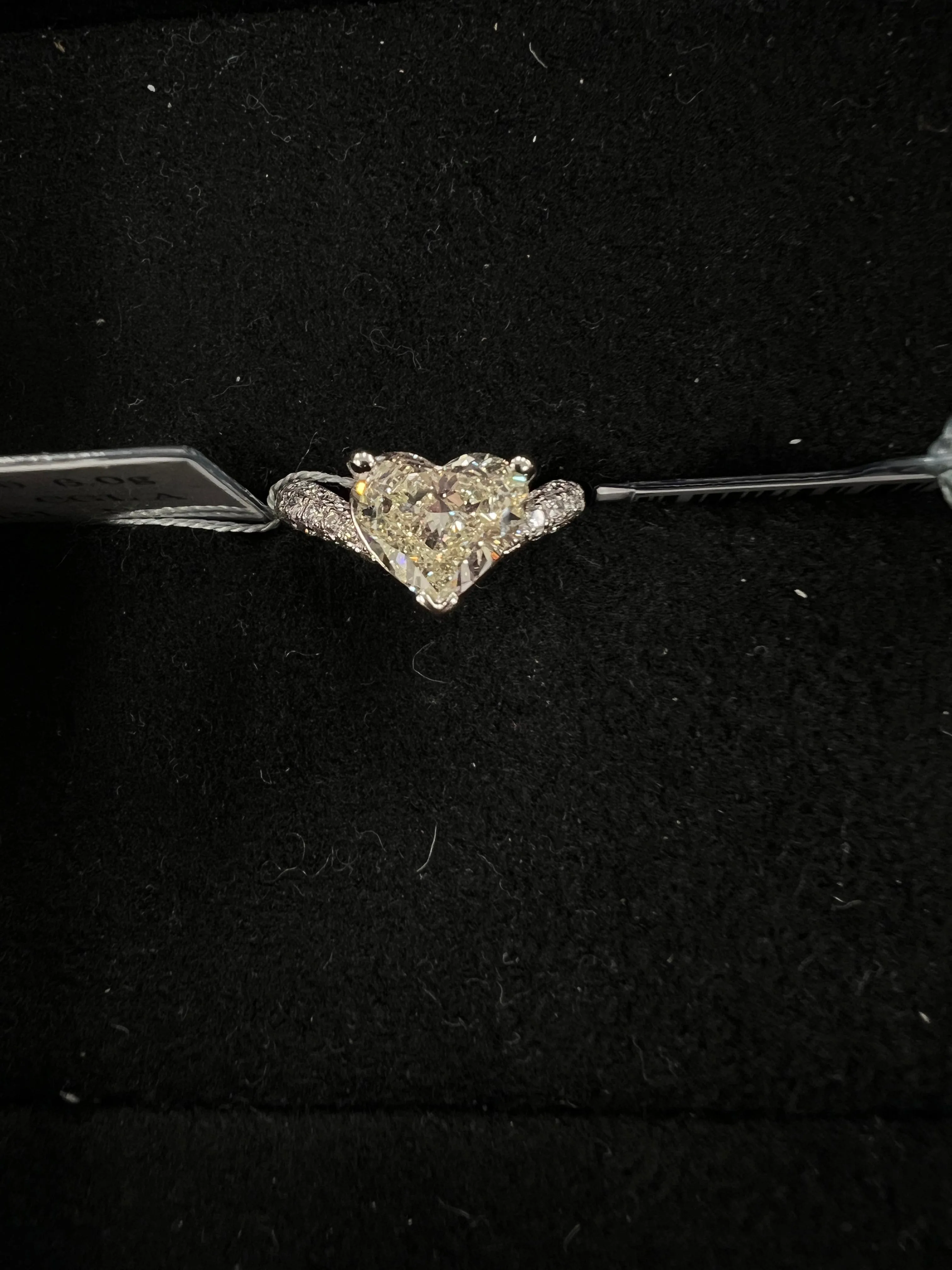 Heart Solitare Diamond Ring PT900 #47 DM3151