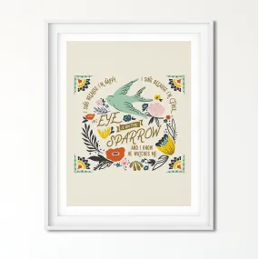 His Eye is on the Sparrow Art Poster Print