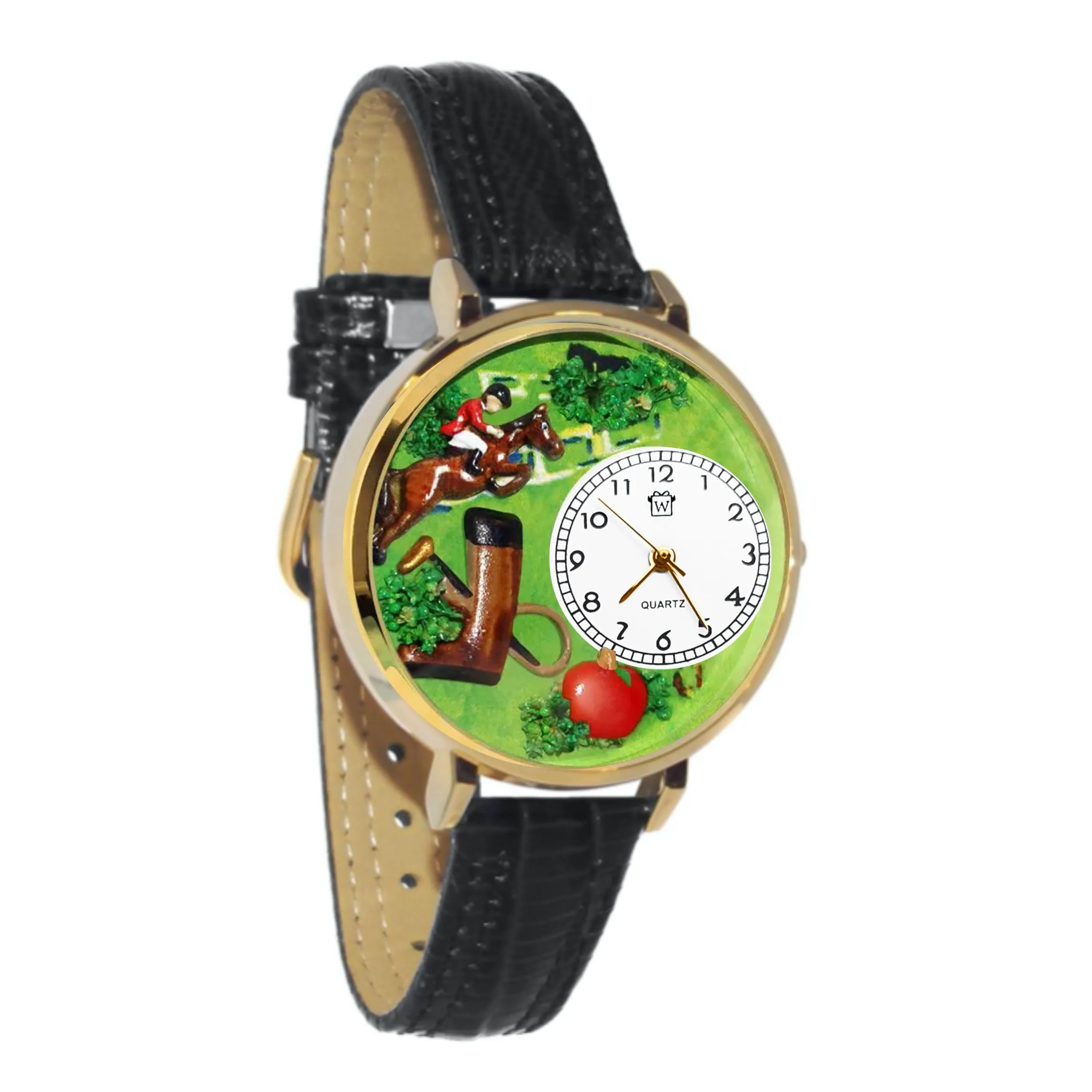 Horse Jumping Competition Equestrian 3D Watch Large Style