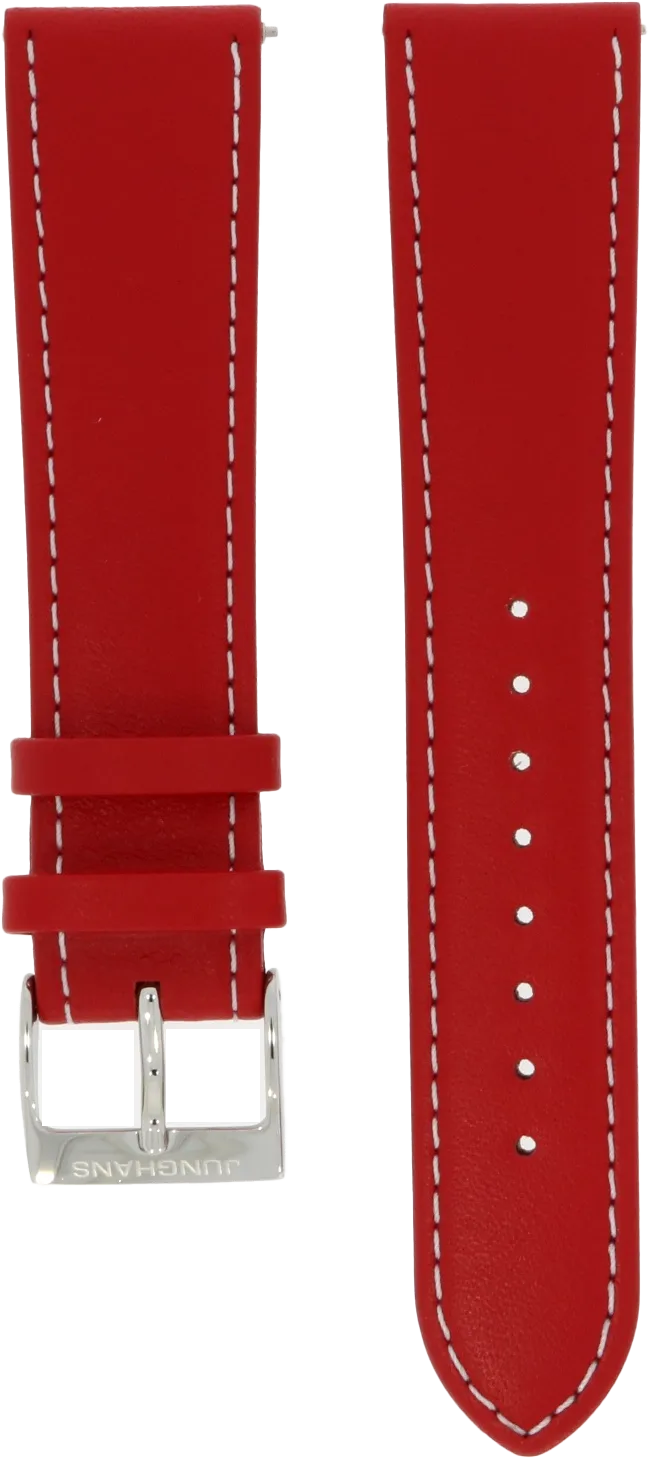 Junghans Red Leather Strap 20mm 420506495