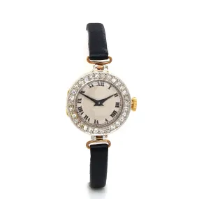 Ladies Art Deco Cocktail Vintage Watch with Diamond Bezel - London 1925