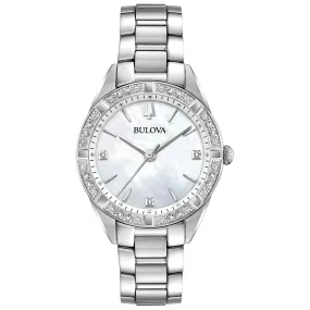 Ladies' Bulova Classic Sutton Diamond Stainless Steel Watch | 32.5mm | 96R228