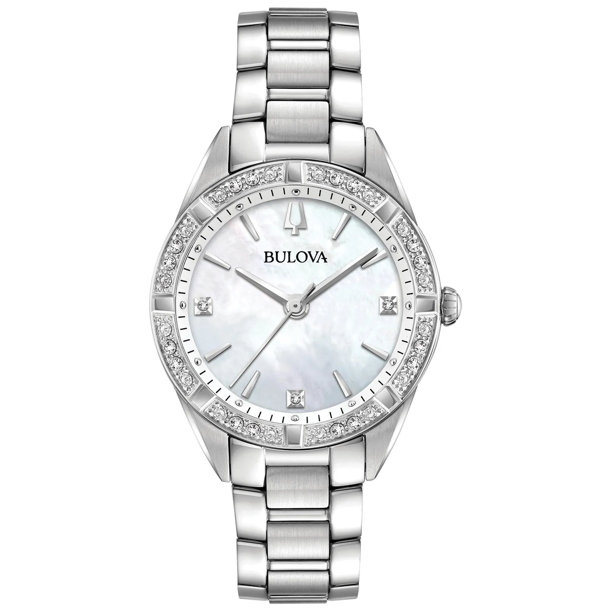 Ladies' Bulova Classic Sutton Diamond Stainless Steel Watch | 32.5mm | 96R228