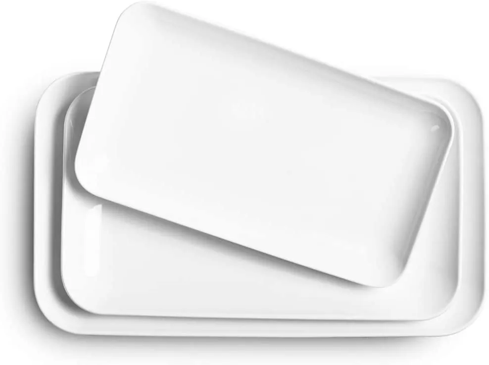 Large Serving Platter Set - DELLING 16/14/12inch Rectangular