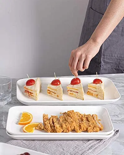Large Serving Platter Set - DELLING 16/14/12inch Rectangular