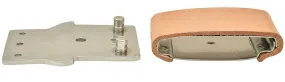 Leather Covered Blevins Buckles, pair