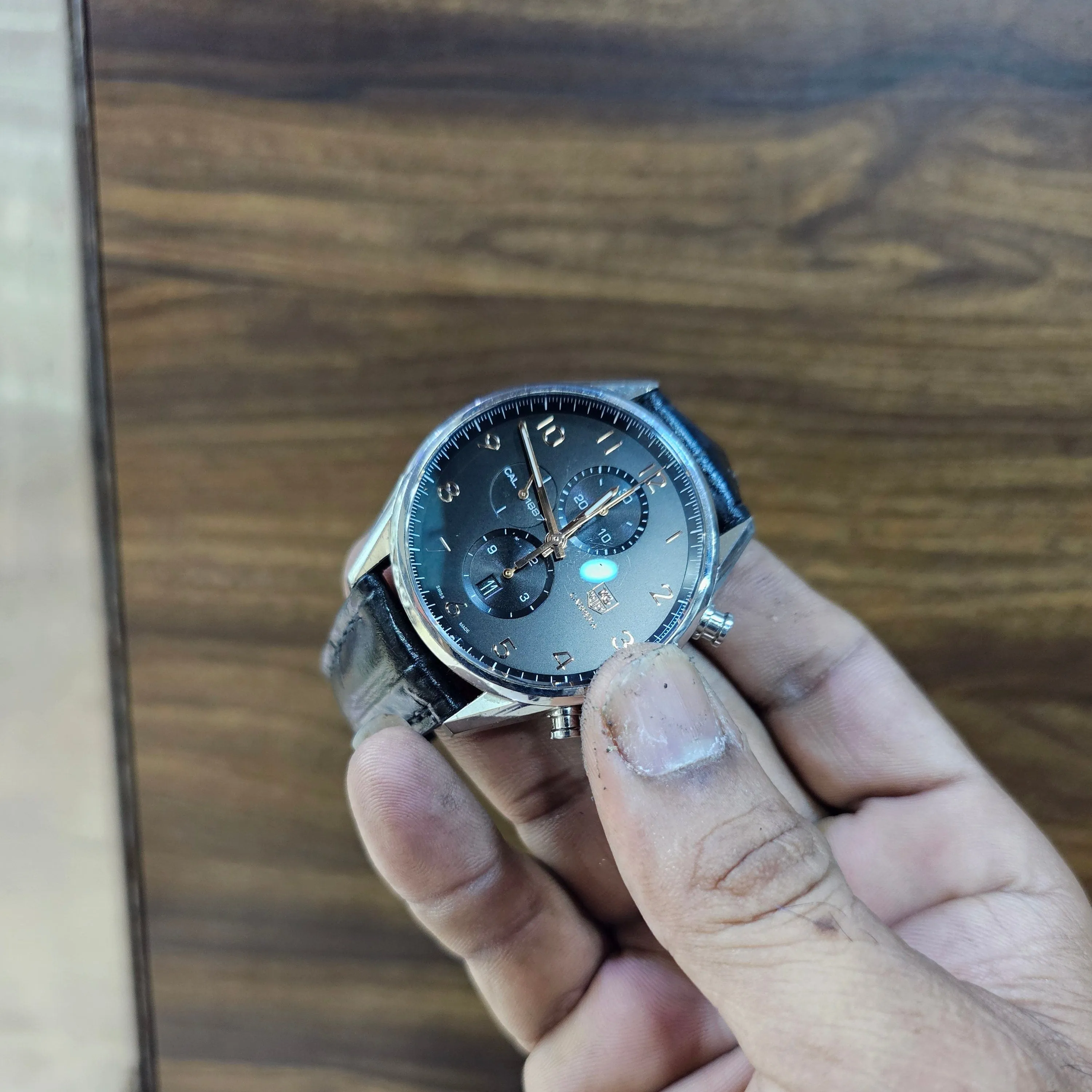 Leather strap for tag heuer carrera