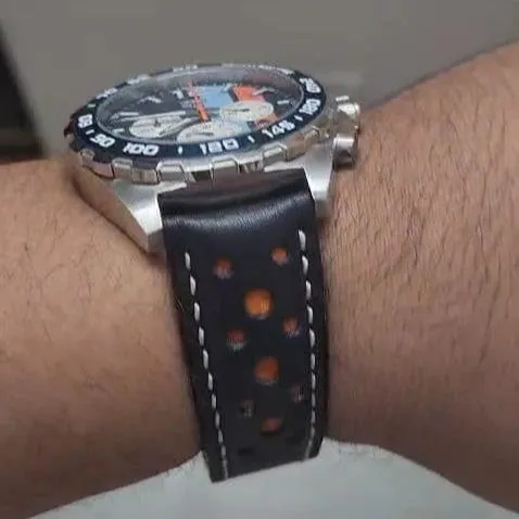 Leather strap for tag heuer carrera