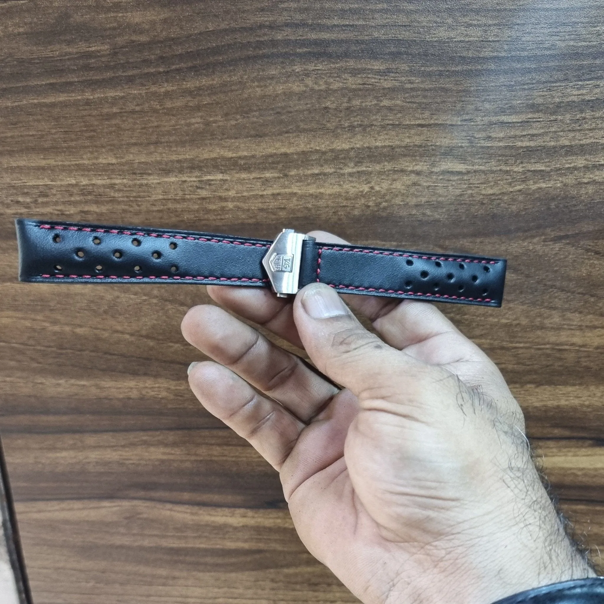 Leather strap for tag heuer carrera
