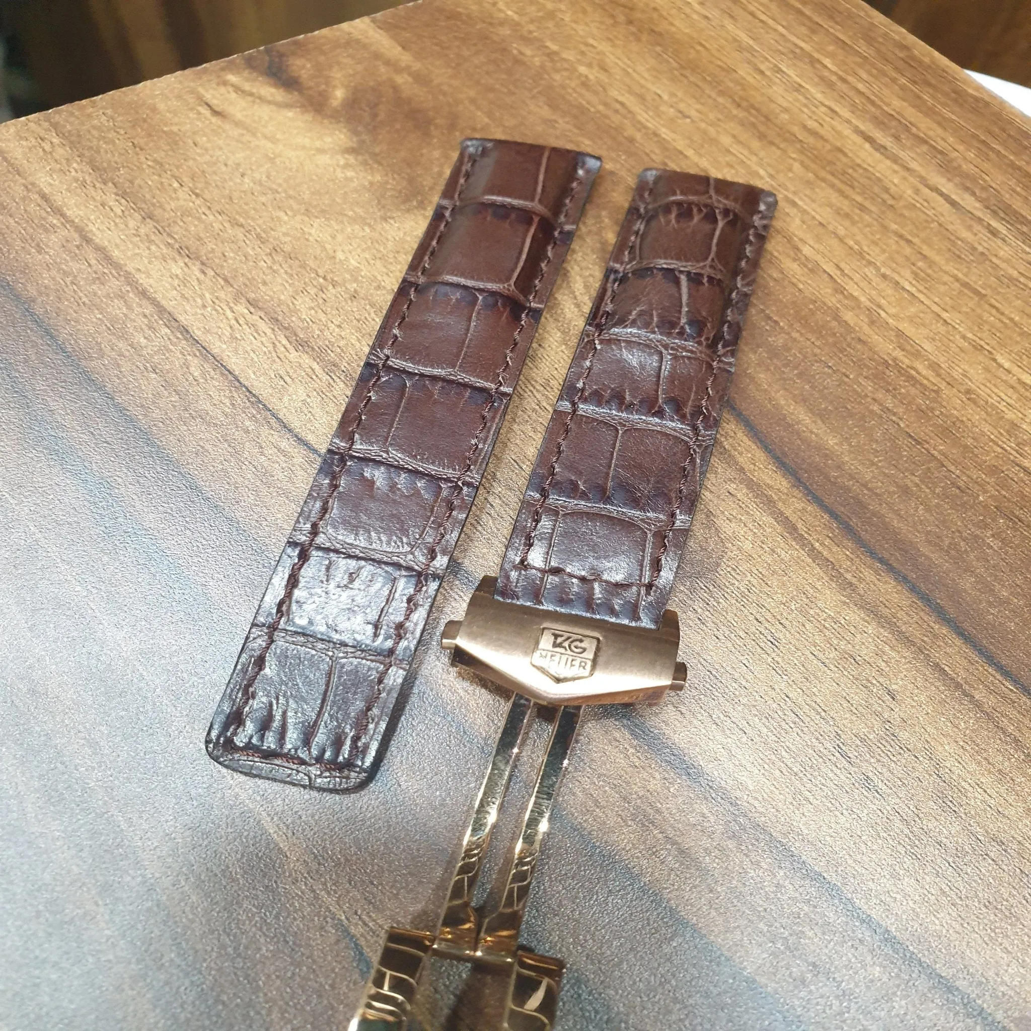 Leather strap for tag heuer carrera