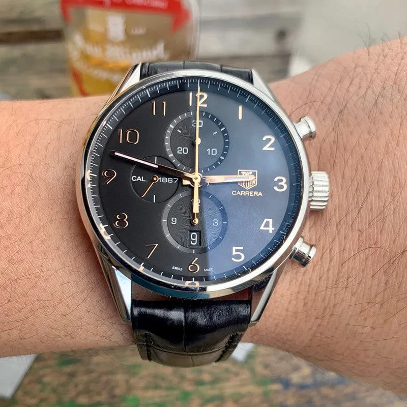 Leather strap for tag heuer carrera