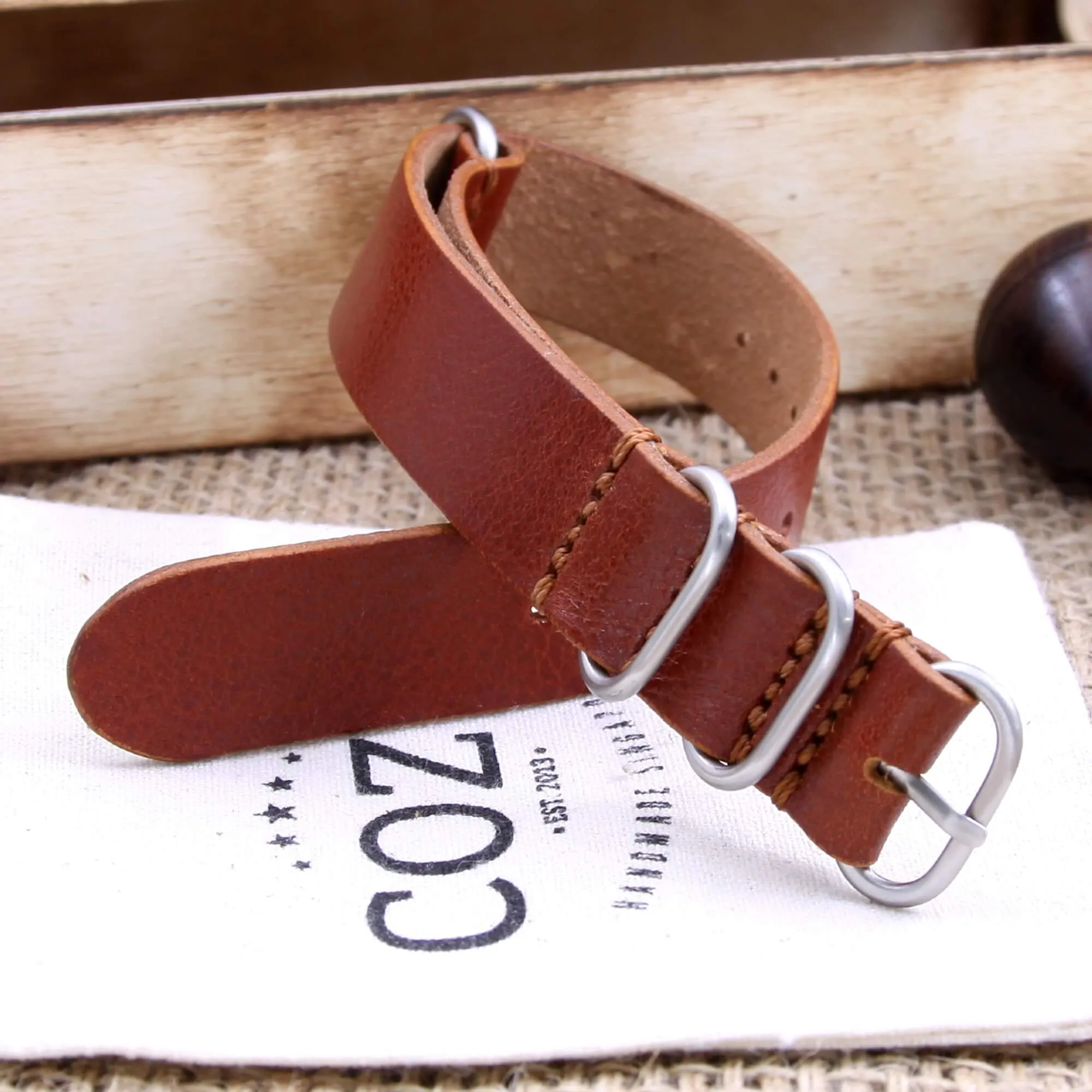 Leather Watch Strap, 4-Ring Maremma 503